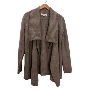 Loft Thick Cardigan Sweater Alpaca Wool Acrylic Blend Tan Olive Size S